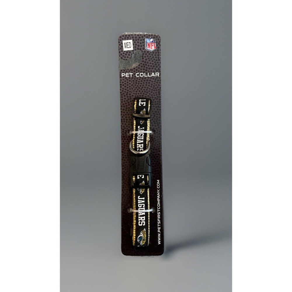 Jacksonville Jaguars Pet Collar Size Medium 5/8"W X 12-18"L NFL Football Dog New